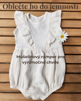 🌿 Oblečte vaše dieťa do jemnosti. Mušelínový ramper, ktorý pohladí pokožku a dodá pohodlie počas každého letného dňa. ✨...